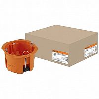 Установочная коробка СП D65х45мм²  саморезы, пл. лапки, оранжевая, IP20 |  код. SQ1403-0022 |  TDM